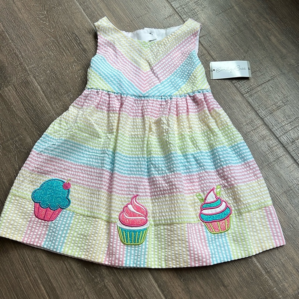 Perfect dress for birthday party! NWT/Emily Rose/Seersucker/Cupcake Sundress/2t
